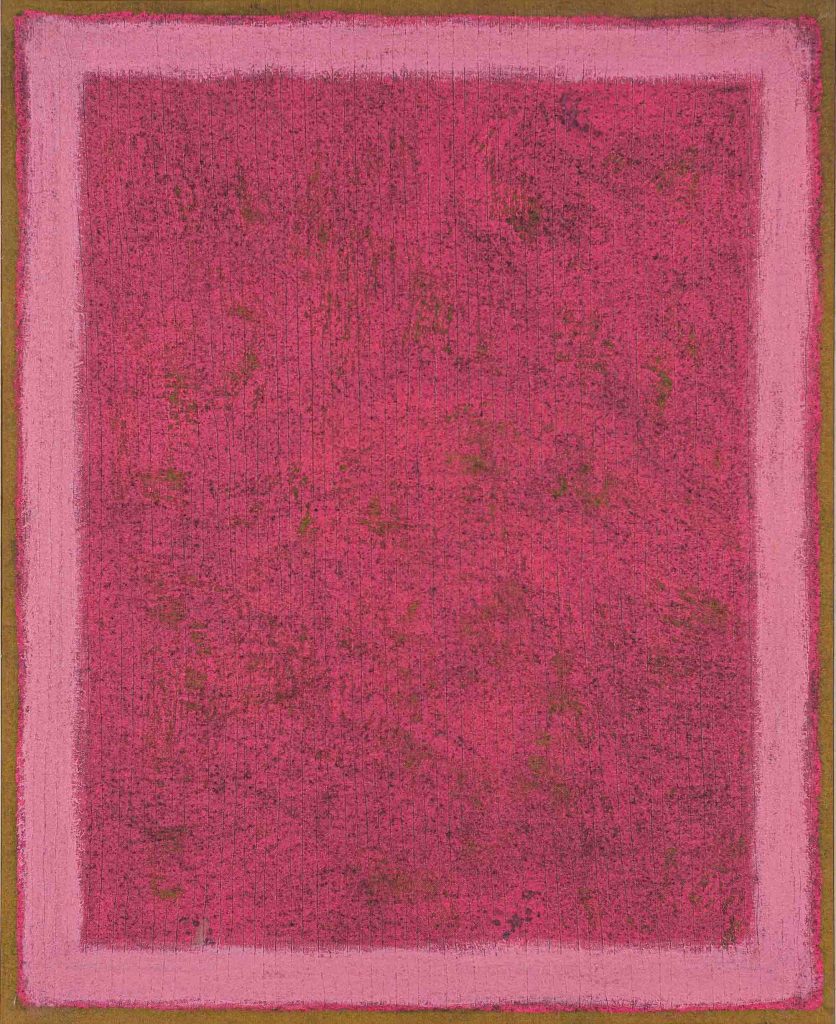 Salvatore Emblema, Senza Titolo, 1965 - 160x130 Terre colorate e graffi su tela di juta

