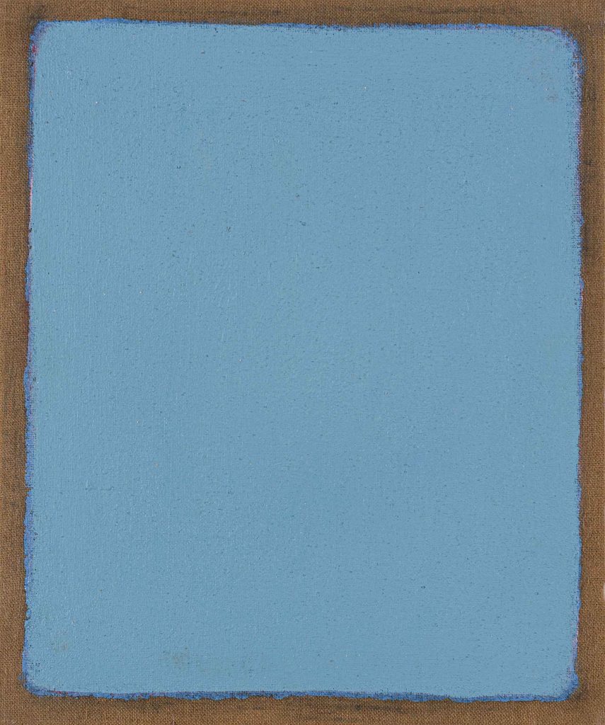 Salvatore Emblema, Senza Titolo, 1968- 60x50cm Terre colorate su tela di juta
