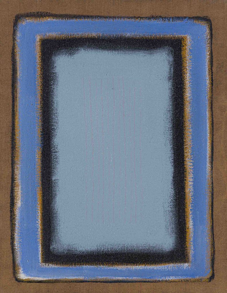 Salvatore Emblema, Senza Titolo, 1969 - 90x70cm Terre colorate su tela di juta
