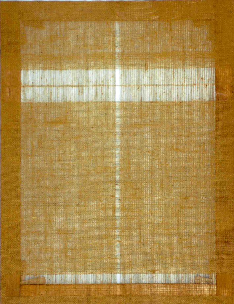 Salvatore Emblema, Senza Titolo, 1972 - 90x70cm Detessiture su tela di juta
