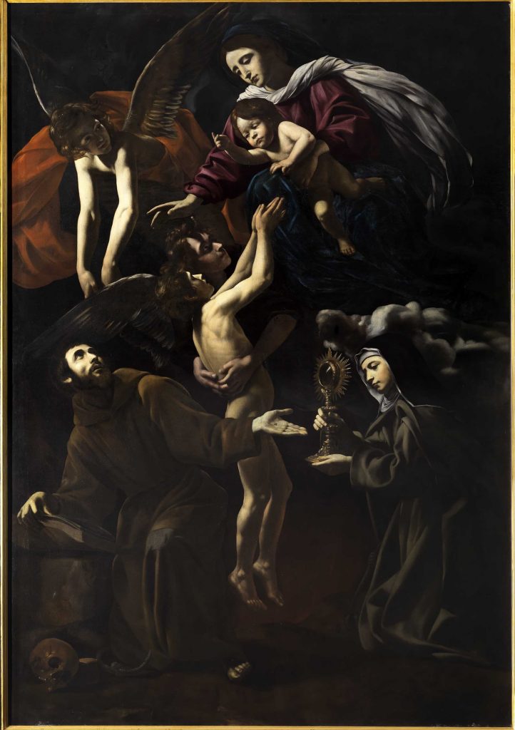 Battistello Caracciolo 
(Napoli 1578-1635)
Madonna delle anime Purganti tra San Francesco e Santa Chiara
1625 ca.
olio su tela 
Napoli, Museo e Real Bosco di Capodimonte