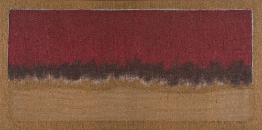 Salvatore Emblema, Senza Titolo - Paesaggio, 1978 - 150x300cm Terre colorate su tele cucite e sovrapposte
